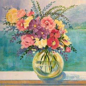 Gift of Flowers Original Painting